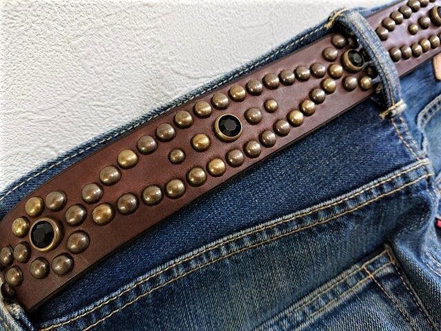 JUN COMPANYオリジナルデザイン太ピン帆型バックル付き 栃木レザー  