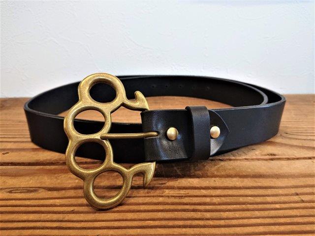 メリケンバックル付　栃木レザーベルト　革ベルト　オイル多脂革　38ｍｍ　【バックル＆革カラーが選べます】