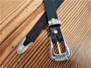 栃木レザー ウエスタンデザイン選べる3ピースバックル付きベルト 25ｍｍ【 3piece Western Buckle Set 】