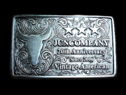JUN COMPANYオリジナルデザイントップバックル 【20thアニバーサリーバックル】 JC-008 アンティークシルバー