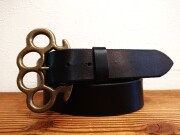 栃木レザーベルト　オイル多脂革　38ｍｍ　メリケンデザインバックル付き　革ベルト【革カラーが選べます】