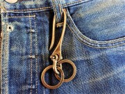 真鍮キーリング／アンティークブラス／シングルタイプ