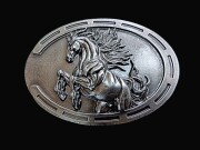 JUN COMPANYオリジナルデザイントップバックル 【暴れ馬】 JC-007 アンティークシルバー