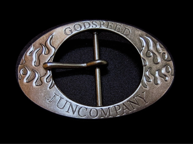 JUN COMPANYオリジナルデザインギャリソンバックル 38mm  アンティークシルバーカラー