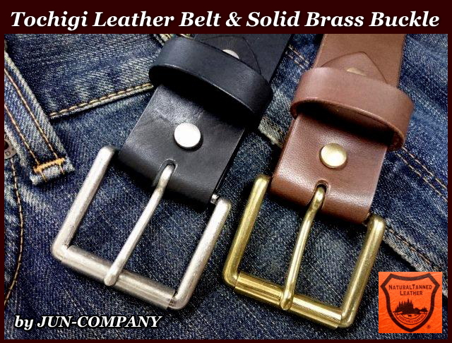 栃木レザーベルト　オイル多脂革　革ベルト　38ｍｍ　ローラーバックル付きベルト　【革カラーが選べます】