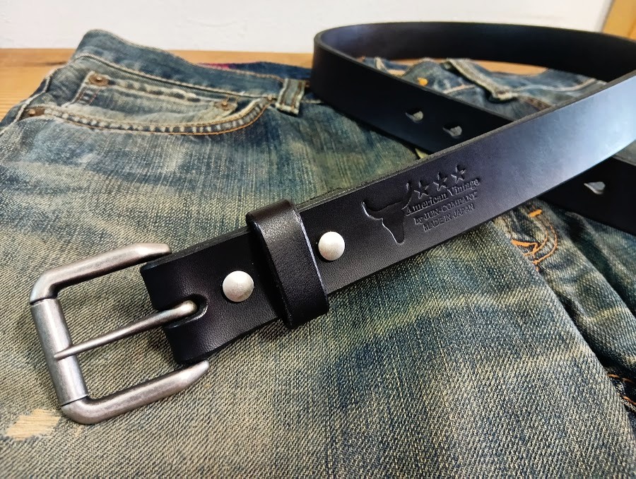 栃木レザーベルト　オイル多脂革　34ｍｍ　IVANローラーバックル付きベルト　アンティークシルバー【選べるベルトカラー】