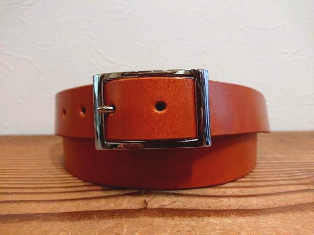 栃木レザーベルト　革ベルト【キャメルブラウン】30ｍｍ　ビジネスベルト／スーツベルト【ギャリソンバックル】