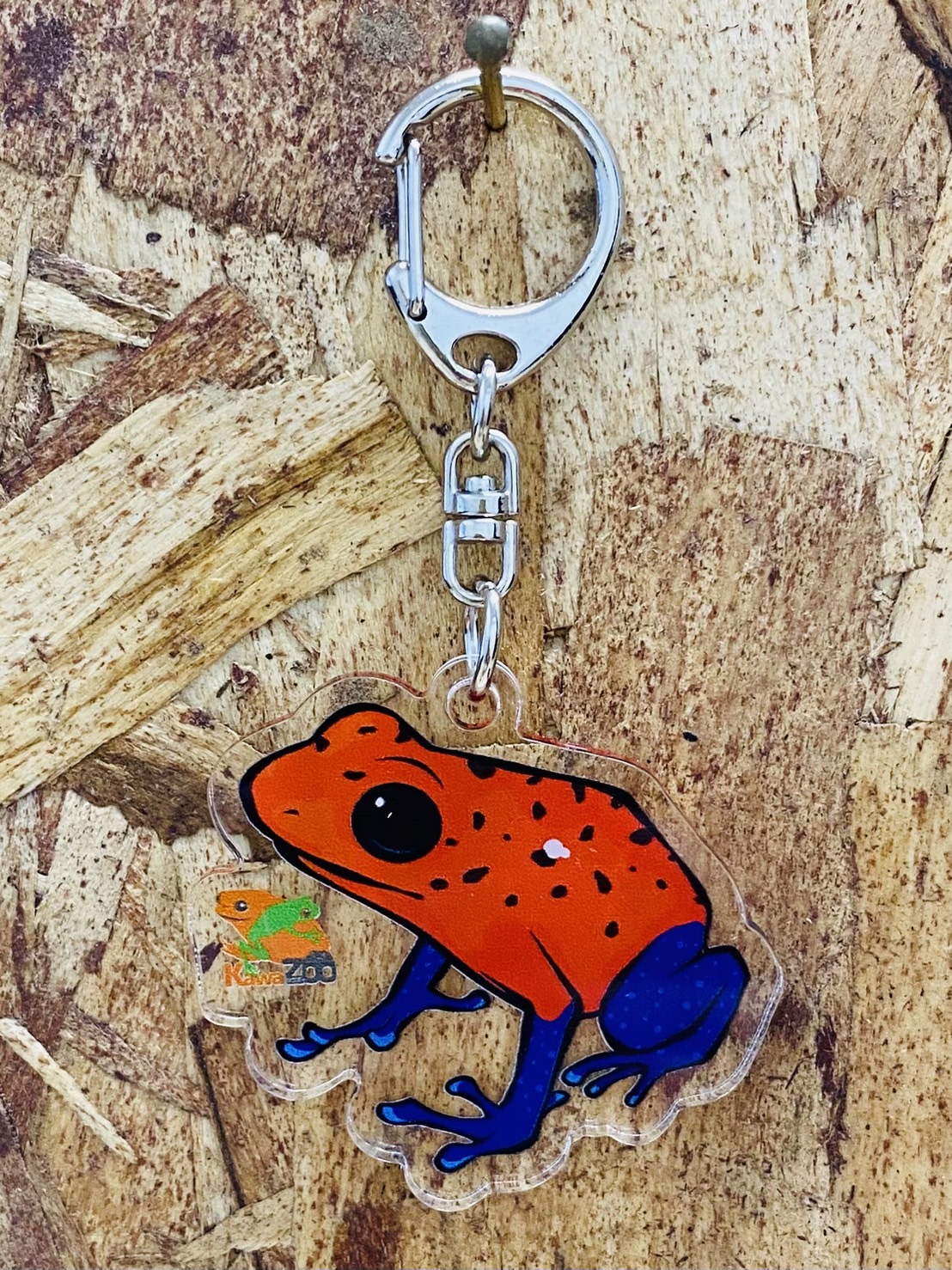 KawaZooオリジナル　アクリルキーホルダー　イチゴヤドクガエル