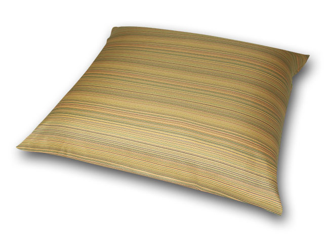 座布団カバー　彩り縞紋 黄