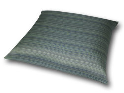 座布団カバー　彩り縞紋　青系