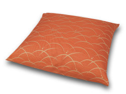 座布団カバー　新柄　彩り露芝　オレンジ