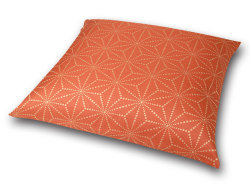 座布団カバー　彩り麻の葉　橙