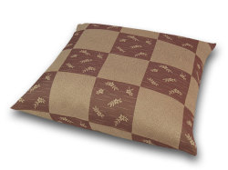 座布団カバー　彩り市松　茶