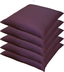 ■業務用座布団専門店【十人色彩】撥水 絹交織り 紬織り座布団「福寿」 5枚セット（中綿入り）５５×５９cm（銘仙判） ワイン■FUK-SET5WN
