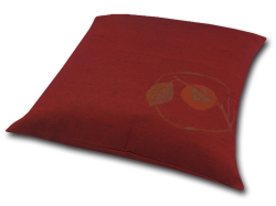 ■業務用座布団専門店【十人色彩】紬（つむぎ）織り座布団カバー■熟練職人の匠■絵羽織シリーズ「柿」赤 EBO-6064a