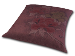 ■業務用座布団専門店【十人色彩】紬（つむぎ）織り座布団カバー■熟練職人の匠■絹交絵羽織「ぼたん」ローズ EBA-KINU07