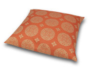 座布団カバー　彩り花紋　橙