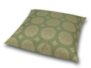 座布団カバー　彩り花紋 緑