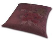 ■業務用座布団専門店【十人色彩】紬（つむぎ）織り座布団カバー■熟練職人の匠■絹交絵羽織「ぼたん」ローズ EBA-KINU07