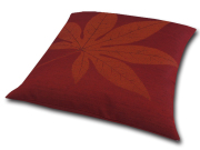 ■業務用座布団専門店【十人色彩】紬（つむぎ）織り座布団カバー■熟練職人の匠■絹交絵羽織「大もみじ」赤 EBA-KINU02a