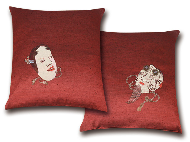 最高級　紬織り　絵羽織　伝統　座布団カバー