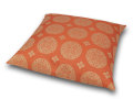 座布団カバー　彩り花紋　橙
