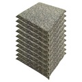 座布団「お召」10枚セット 中芯入り 撥水 40×40×厚さ5cm 小花柄 青