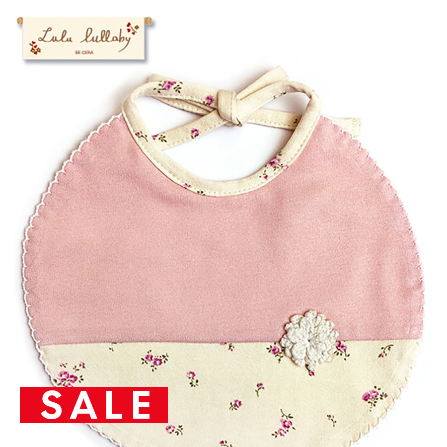 SALE 【ベビー】花モチーフスタイ(よだれかけ)綿100%,裏ガーゼ仕様★3枚までネコポス可