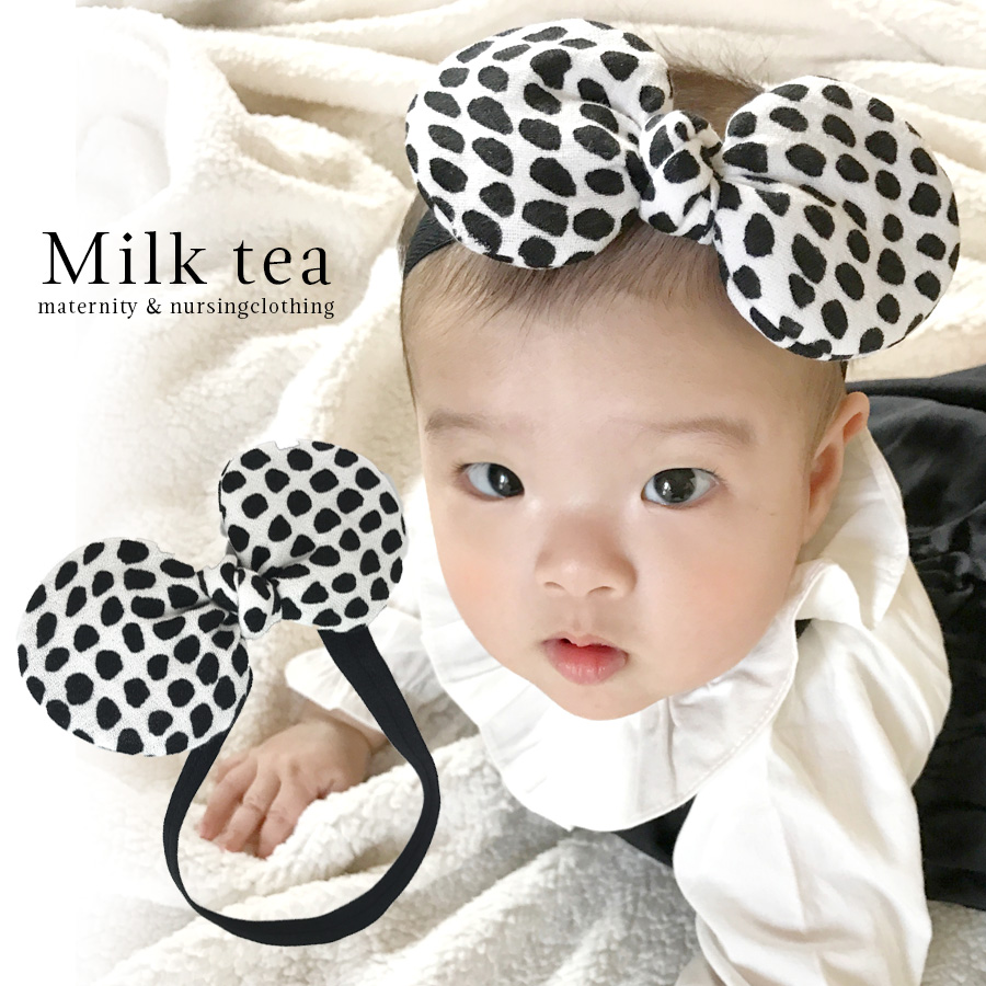 【ベビーヘアバンド】２種（クラウン、ドットリボン)〜お出かけ、お祝い、記念撮影に〜ベビーカチューム