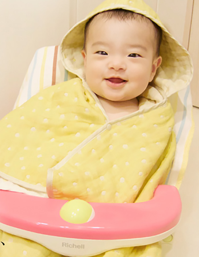 クリームガーゼのおくるみブランケット