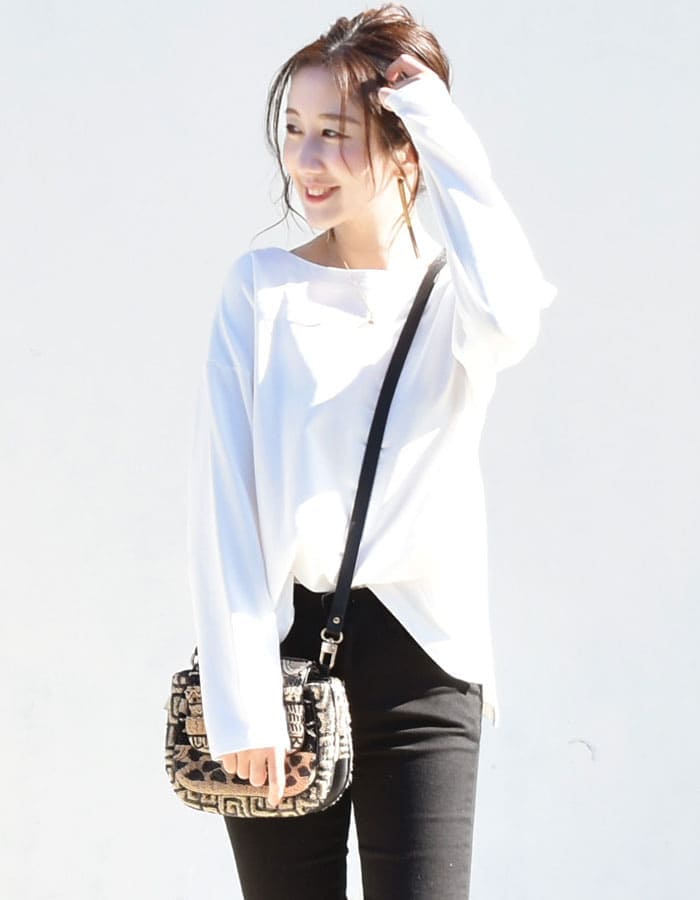 無地レイチェル・ふんわりベーシックTシャツ