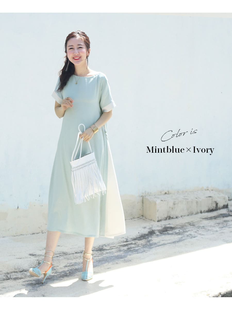 ミルクティーマタニティワンピース　Mサイズ 楽天市場】授乳服 マタニティ Vネック・ロングニットワンピ