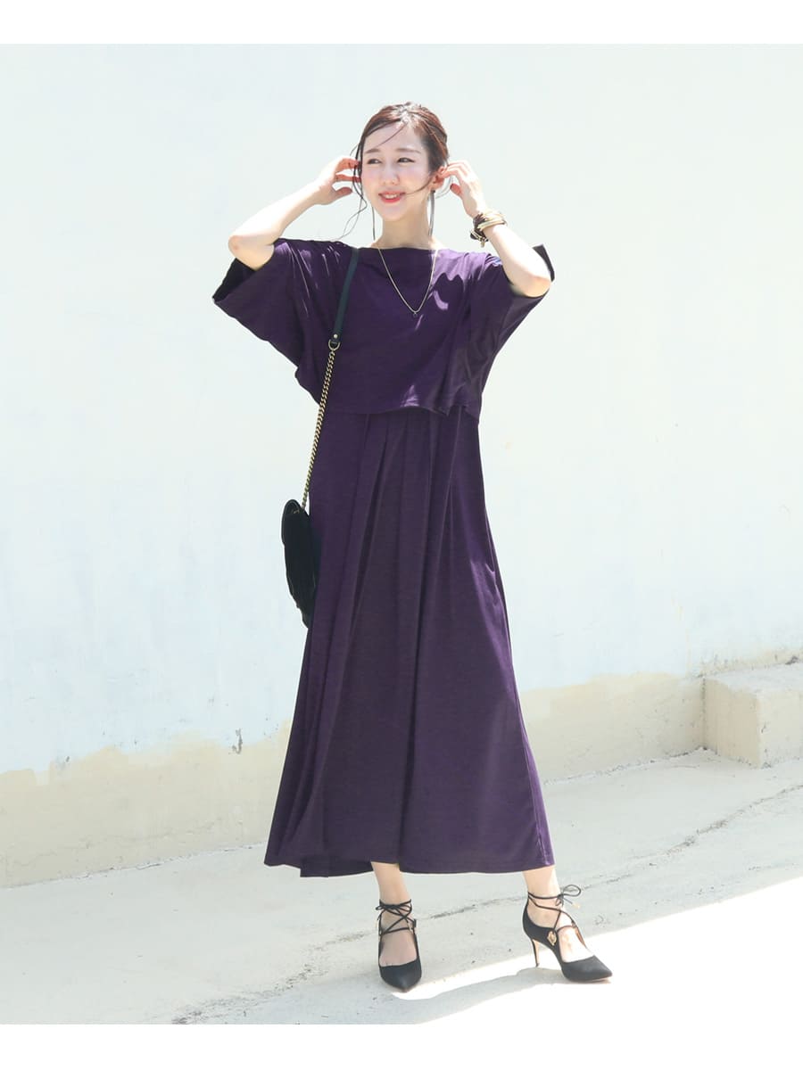 授乳服・マタニティ＞エディット・3WAY柔らかドルマントップス