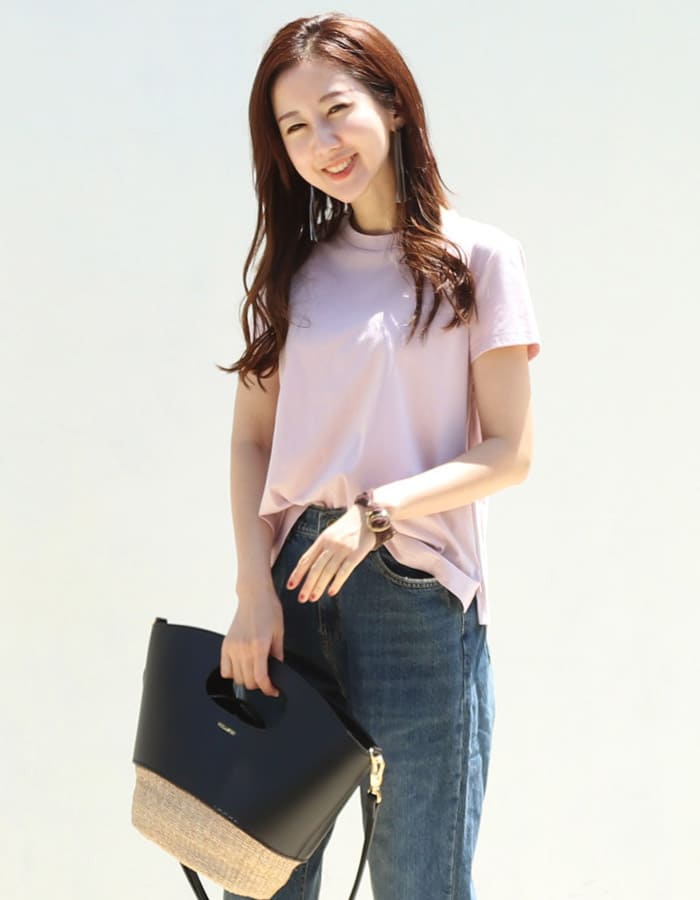 ジーン・接触冷感＆抗菌機能付き！さらっと快適ベーシックTシャツ【6311232】