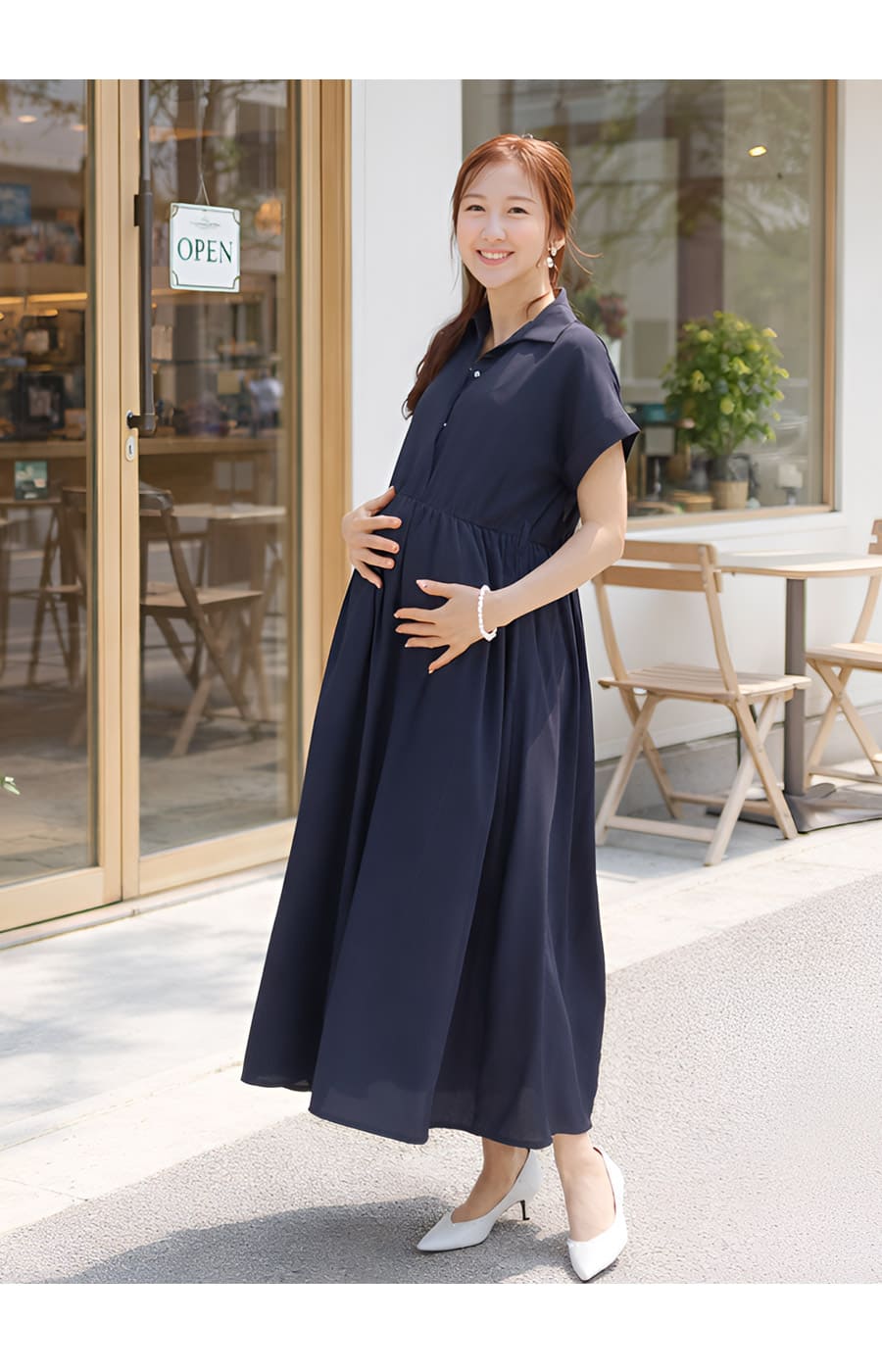 et.UNiVER マーブルドレス　ネイビー　M-short マタニティ et.UNiVER ドレス Marble dress : ZOZOTOWN Yahoo!店 - 通販 - Yahoo