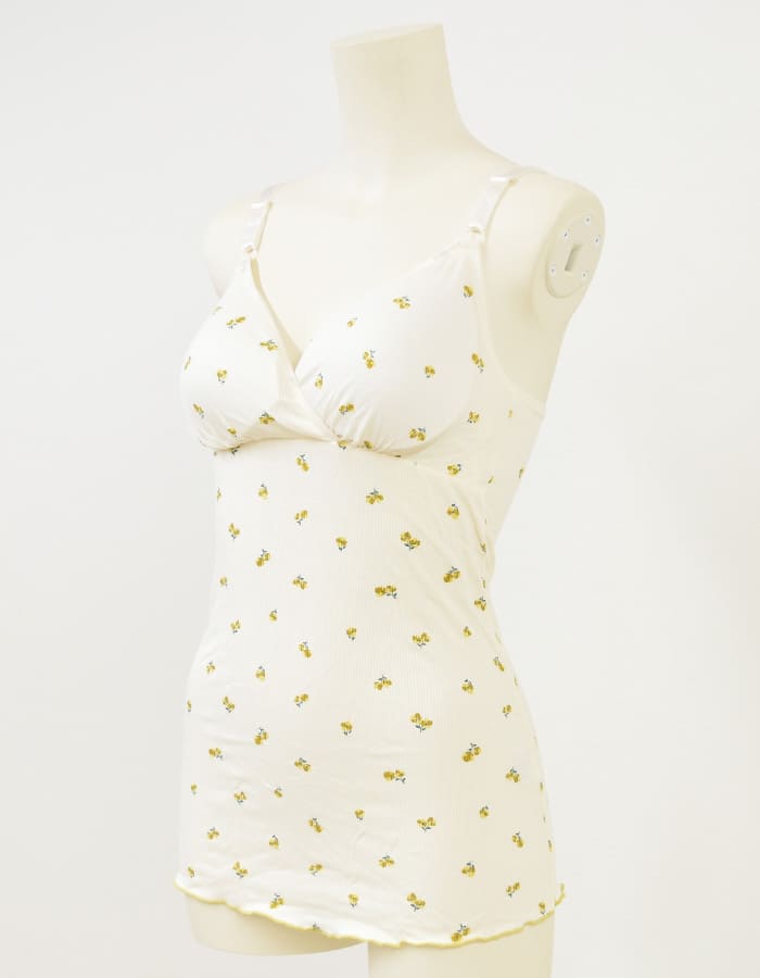 優しいきごこち小花柄マタニティ授乳キャミソール（産前産後）【589599】