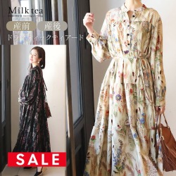 長袖・七分袖授乳ワンピース｜マタニティ服と授乳服の通販なら