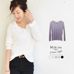 Milk tea next＞リネン＆コットン・ビューティフリルブラウス（5