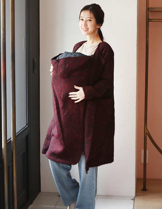 エレガントウール３WAYノーカラーコート