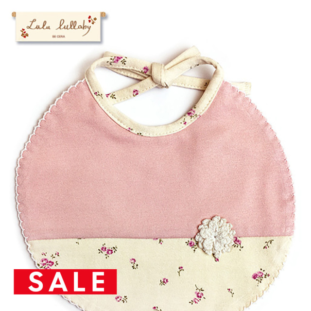 SALE 【ベビー】花モチーフスタイ(よだれかけ)綿100%,裏ガーゼ仕様★3枚までネコポス可