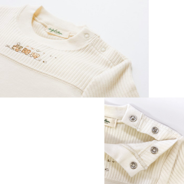 ベビー日本製】柔らかリブ長袖Tシャツ(オーガニックコットン100
