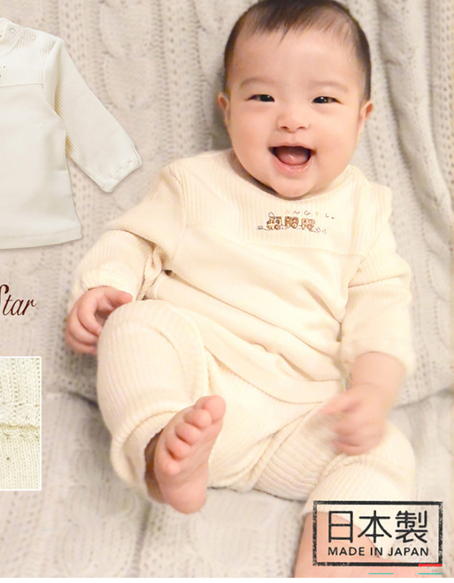 リブ切り替え厚手Tシャツ