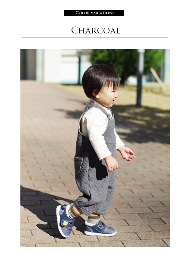 ベビー・キッズ日本製】あったかキルトオーバーオール