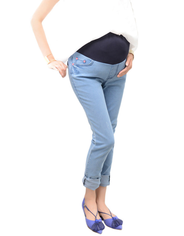 スーパーストレッチ・ボーイフレンドデニムパンツ