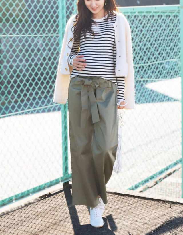 リボン・ワイドチノパンツ