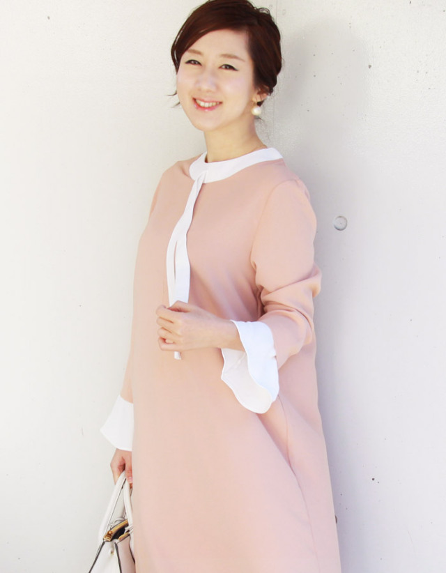 エレガント・ボウタイ・ジョーゼットドレス