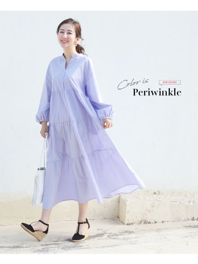 授乳服 マタニティ ペネロペ ティアードワンピース ボタンタイプ