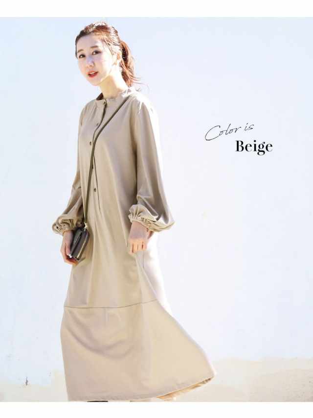 マタニティワンピース　ロングワンピース　授乳ワンピース 授乳服＆マタニティ＞メイジー・裾フレアーロングワンピース