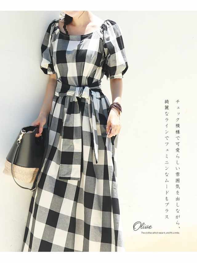 授乳服 マタニティ オリーブ 綿100 ブロックチェックドレスワンピース ジッパータイプ マタニティ服と授乳服の通販なら 公式 Milk Tea