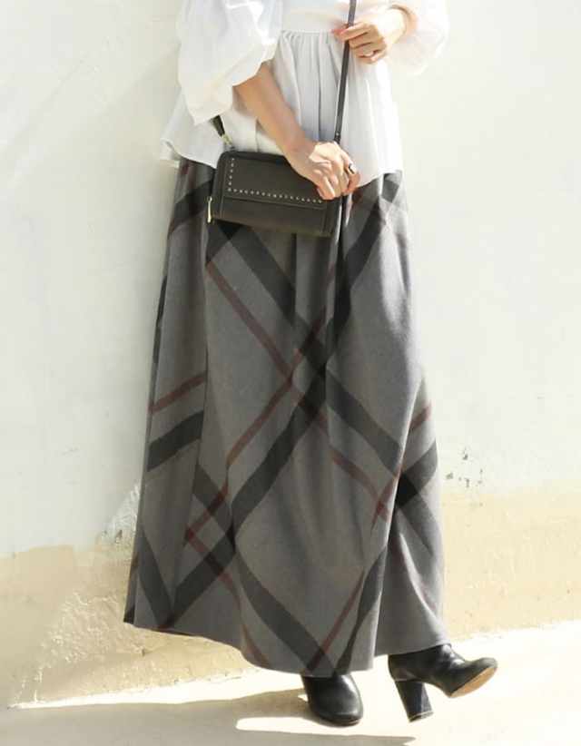 ハリエット・2WAYブリティッシュチェックフレアースカート